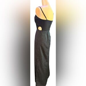 Hurley Black maxi skirt , two toned, cutout sides